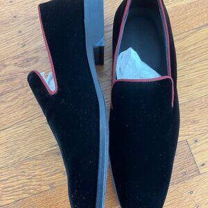 Saks Fifth Avenue Piping-Trim Velvet Loafers